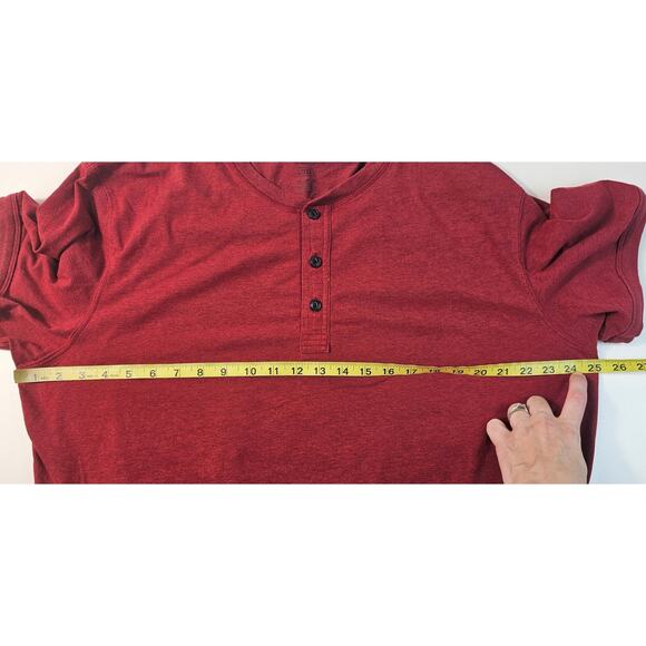 American Eagle flex sz XXL 3 button lived in henley red casual comfort soft - Picture 7 of 8